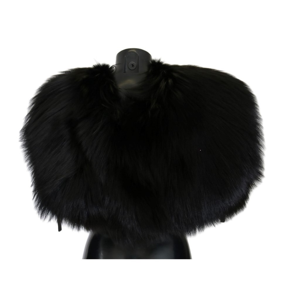 Dolce & Gabbana Black Silver Fox Fur Scarf - Picture 3 of 6